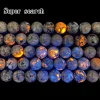 Natural Flame Stone Round Loose Beads Spacer Beads for Making Jewelry DIY Accessories Bracelet Necklace 15 Inch