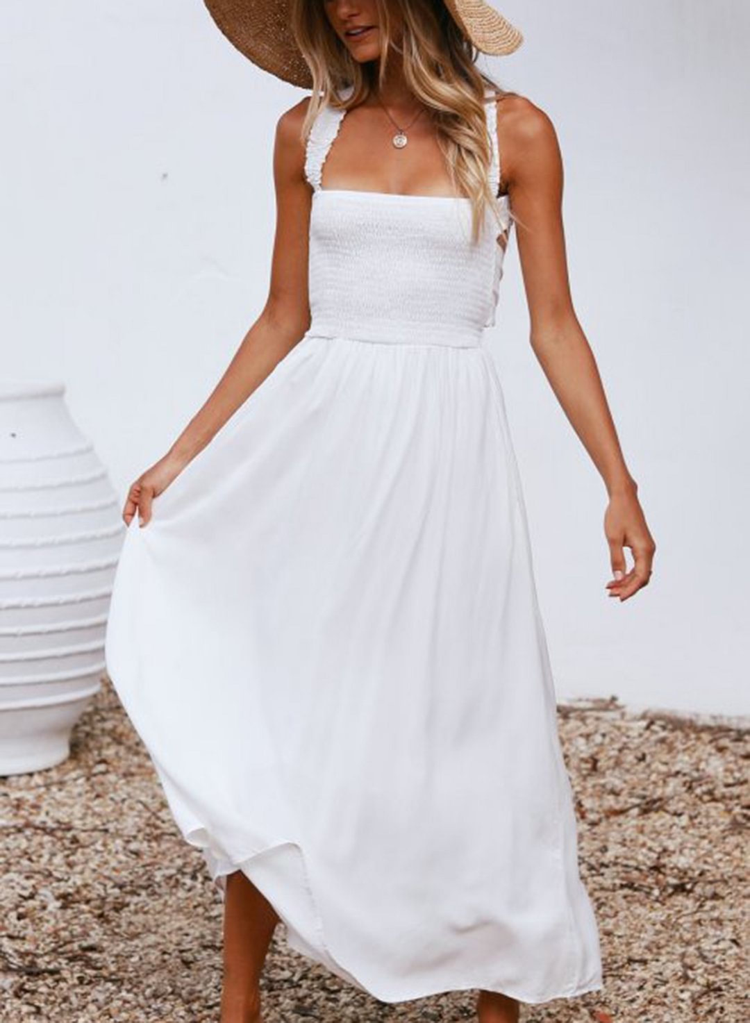 white wedding guest outfit