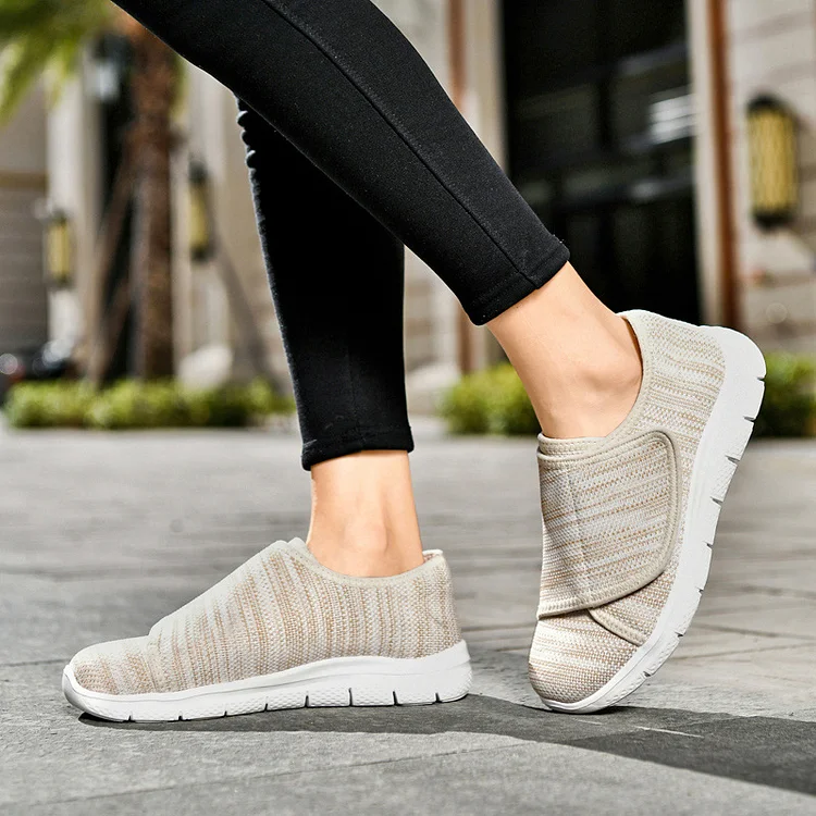 Wide Width Pain Relief Diabetic Shoes, Adjustable Closure Hands-Free  Stunahome.com