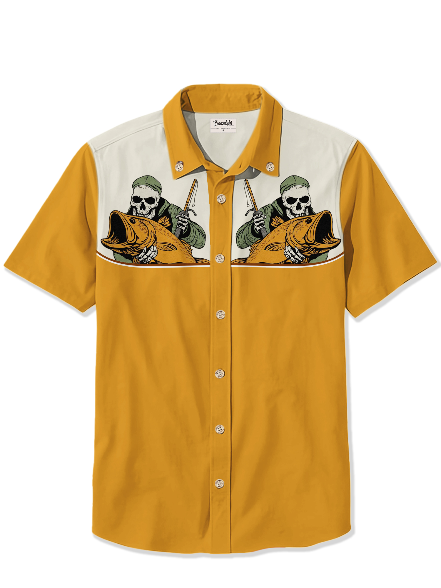 Skull Fisherman Fish- 100% Cotton Shirt