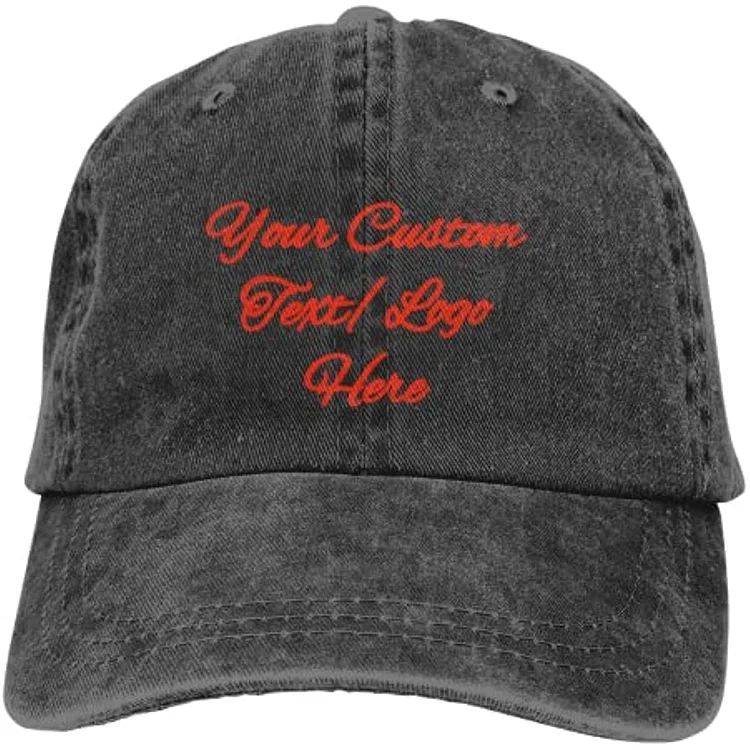 Custom Hats Soft Baseball Cap Personalized Text Photo Dad Hats Custom Hat for Men Women Gray Four Seasons Casual