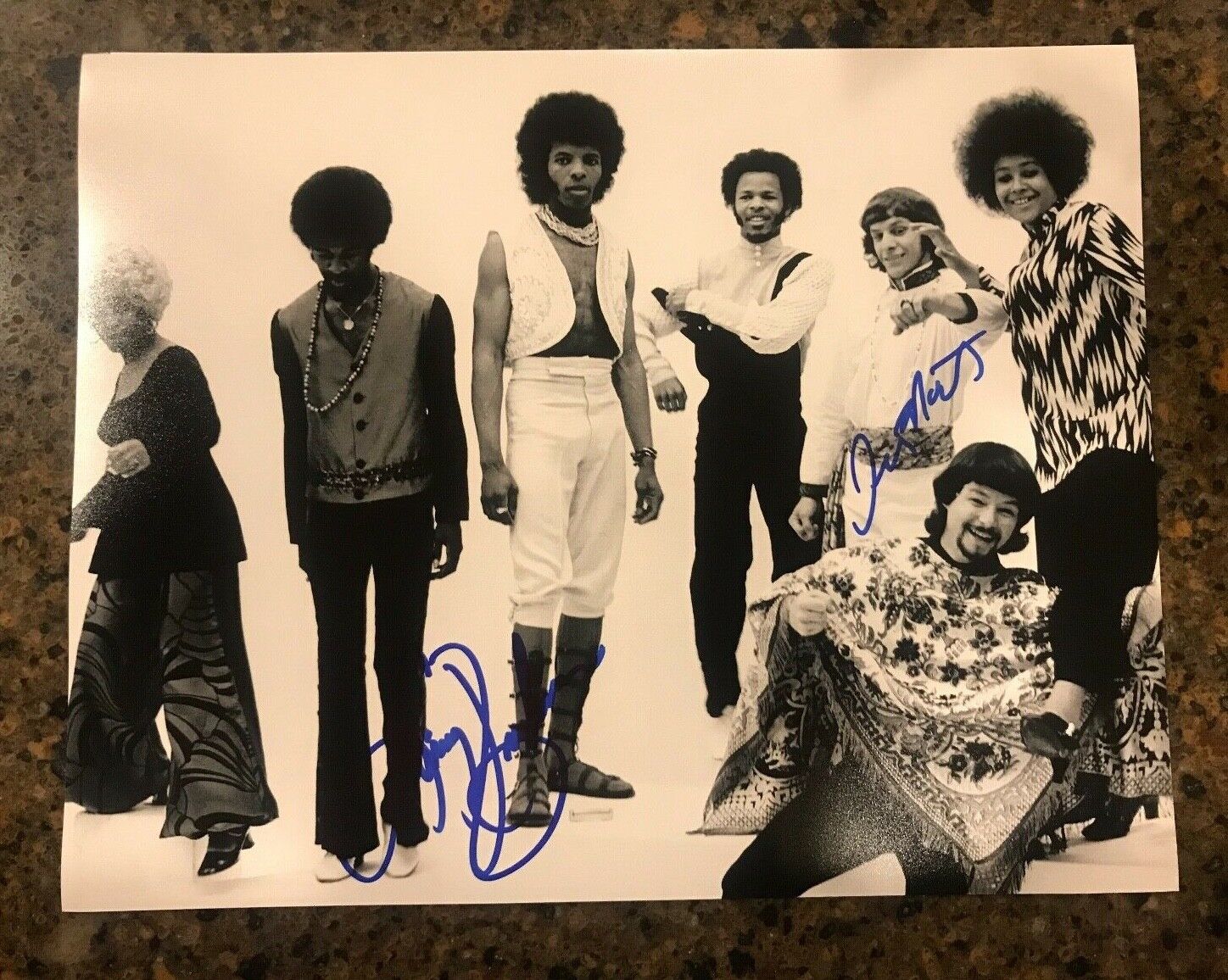 * LARRY GRAHAM & JERRY MARTINI * signed 11x14 Photo Poster painting * SLY & THE FAMILY STONE * 3