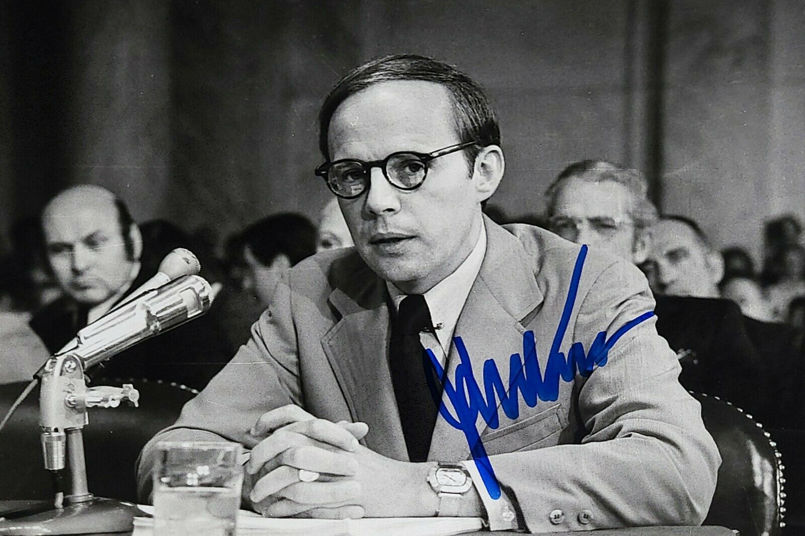 John Dean Hand Signed Autograph Photo Poster painting Watergate Scandal White House Counsel