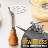 🥄Your kitchen helper-Stainless Steel Potato Masher with Wooden Handle