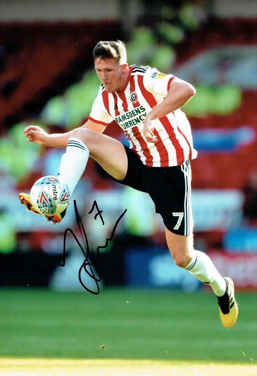 John LUNDSTRAM Sheffield United Signed Autograph 12x8 Photo Poster painting 2 AFTAL COA SUFC