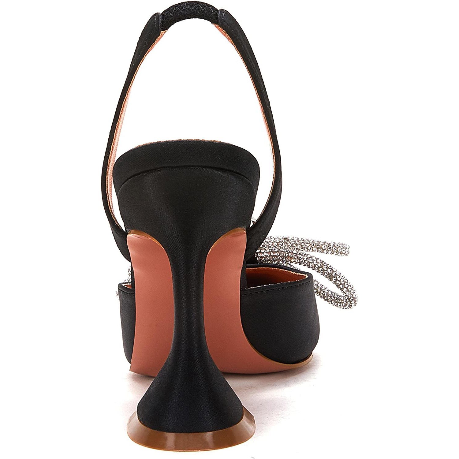 95mm Begum Crystal Bowknot Party Wedding Heels Slingback Women's Pumps-MERUMOTE