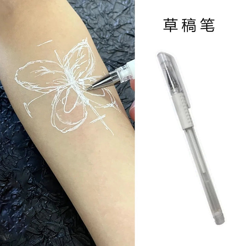 Hand-painted Pigment Color Black Henna Paste Tattoo Juice Paste Jagua Plant Paste Hollow Template