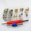 102Pcs AC Shrader Valve Core with Tool Air Conditioning Assortment Kit for