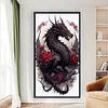 (Big Size) Dragon And Rose - 11CT Stamped Cross Stitch 40*70cm/15.75*27.56in