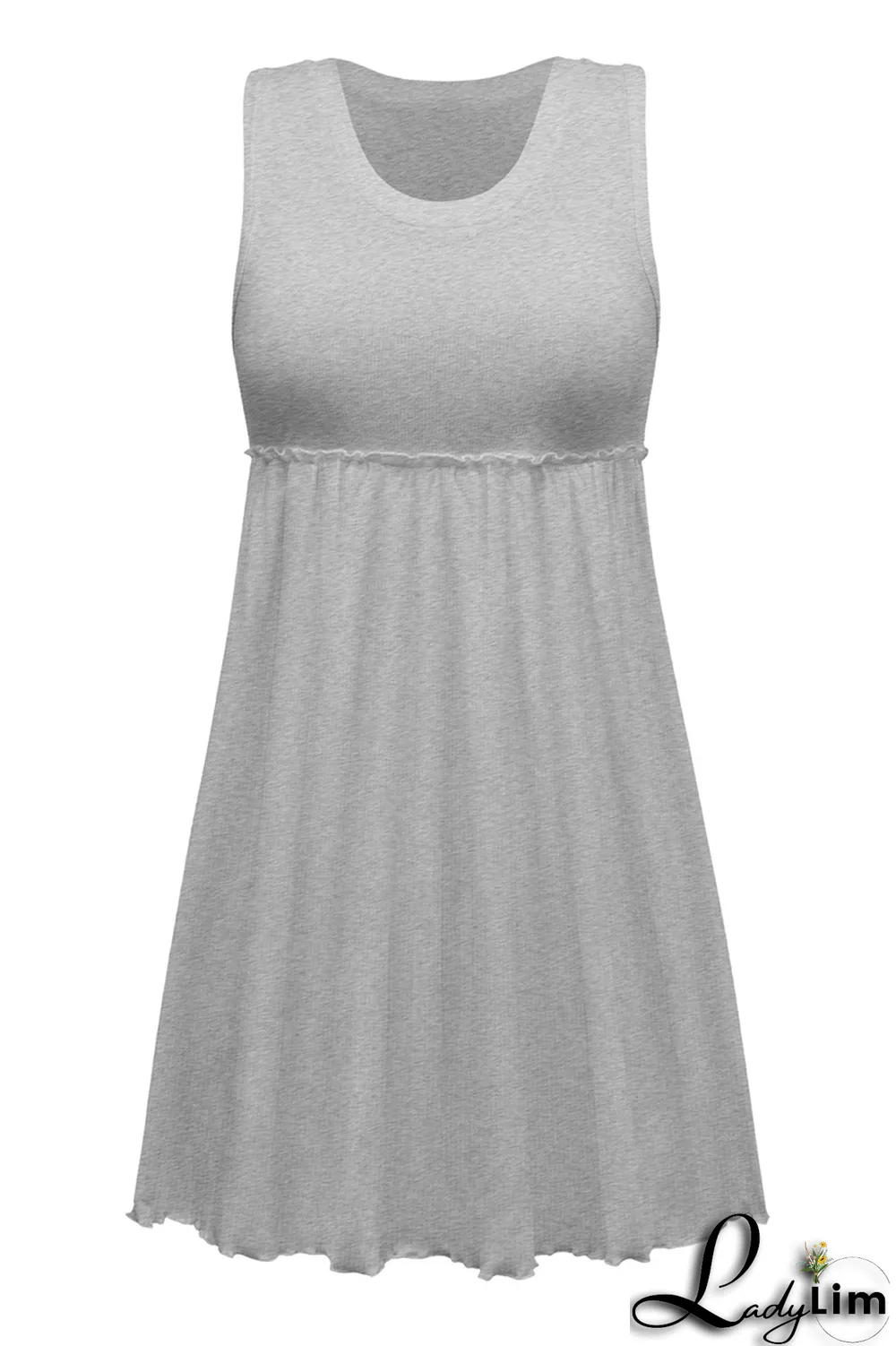 Apricot Casual Solid Patchwork U Neck Cake Skirt Dresses