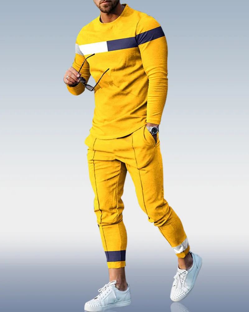 Suitmens Men's Casual Personality Print Suit 092