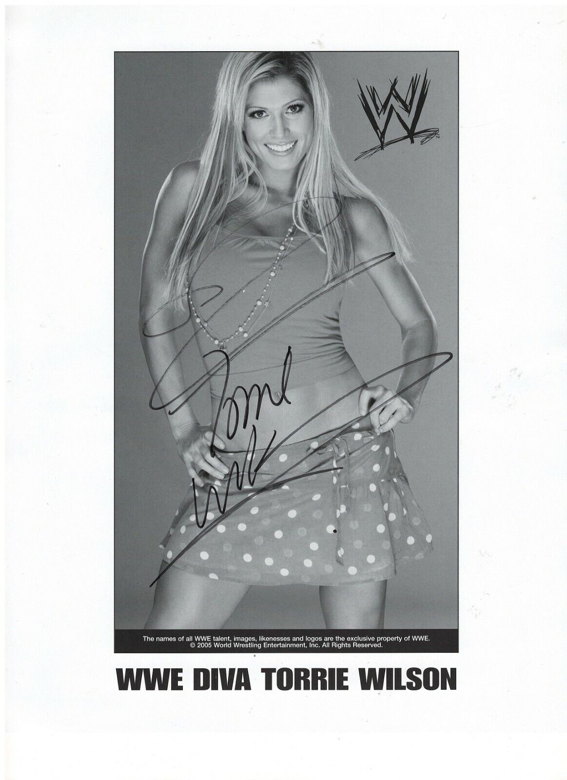 TORRIE WILSON WWE DIVA & 2019 HALL OF FAMER RARE SIGNED Photo Poster painting