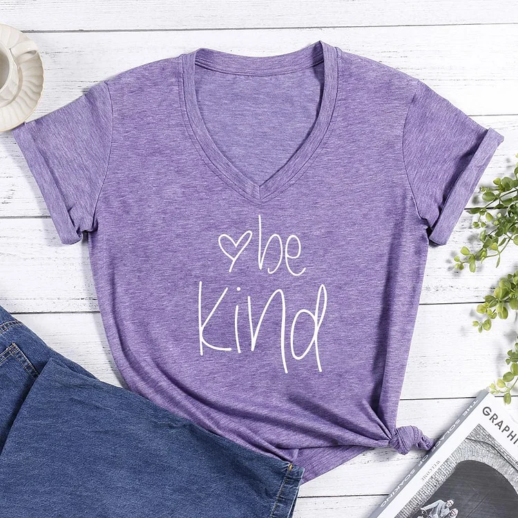 Be Kind V-neck T Shirt-Annaletters