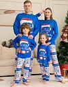 Family Striped Letter Printed Home Parent-child Pajamas