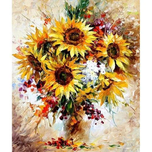 Flower Sunflower Paint By Numbers Kits UK For Adult PH9316