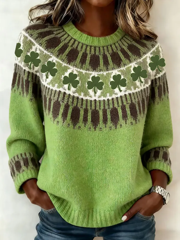 Women's St. Patrick's Day Print Knitwear