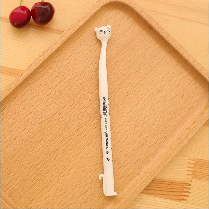 1 Pcs Lytwtw's Stationery Korean Cute Kawaii Cat Gel Pen Girl Kawaii office school Supply Handle Creative sweet pretty lovely