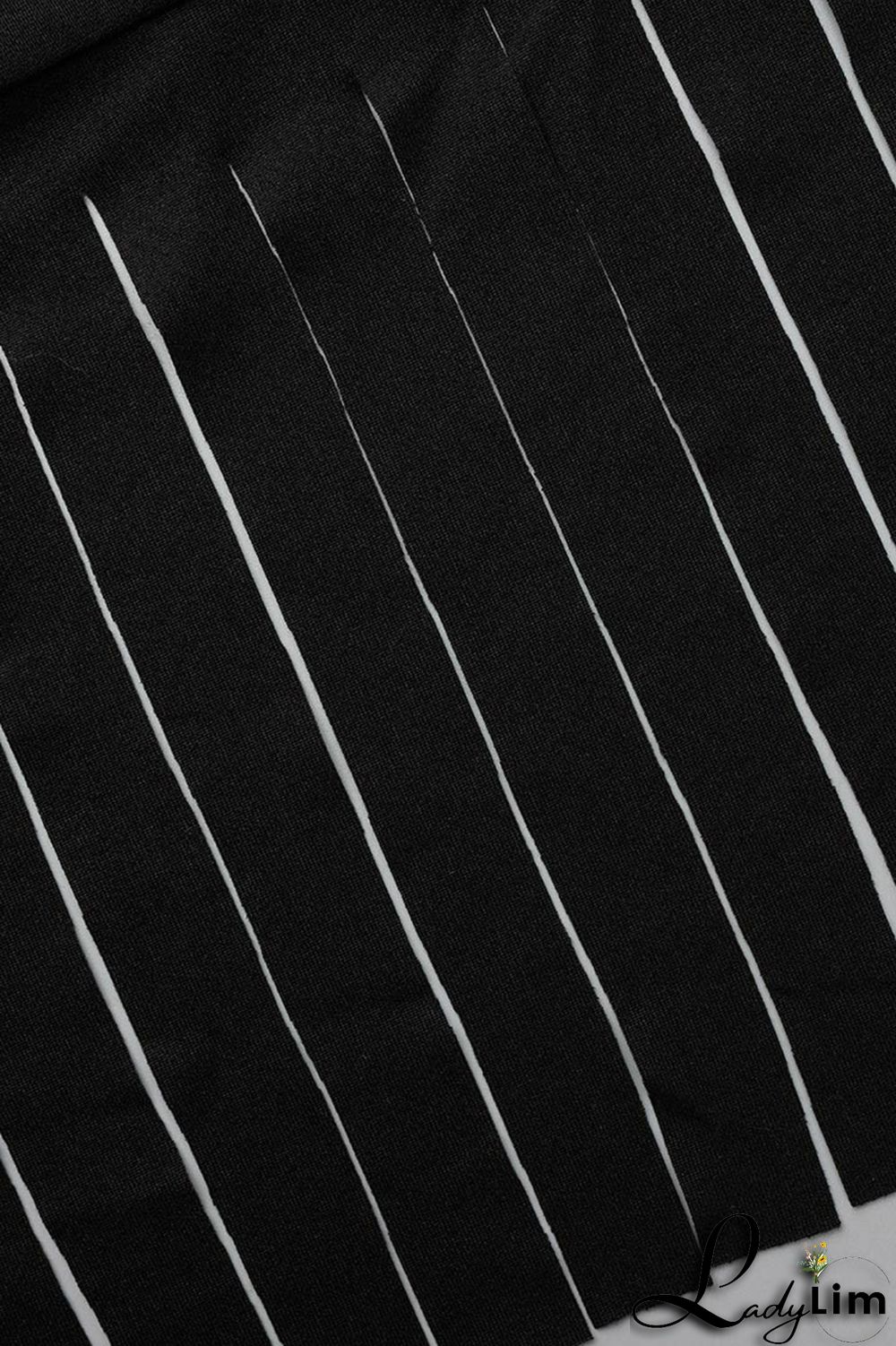 Black Fashion Casual Solid Tassel Regular High Waist Pencil Trousers