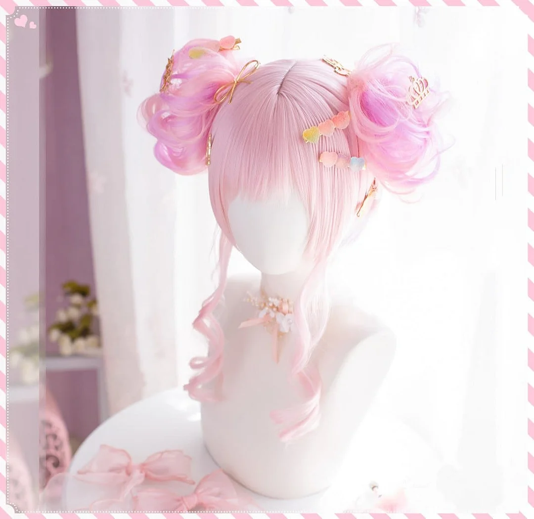Lolita Two Buns Mixed Color Wig SP027