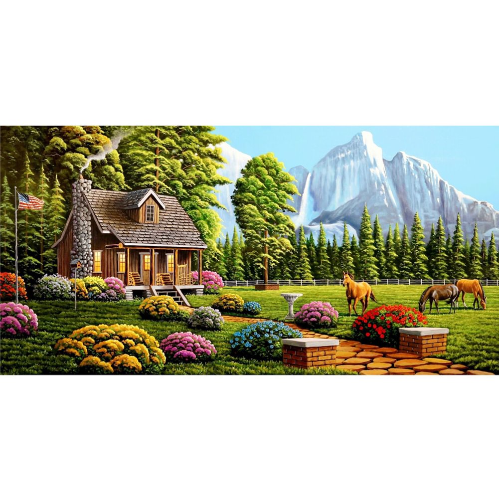 Spring - Full Round Diamond Painting (80*40cm)