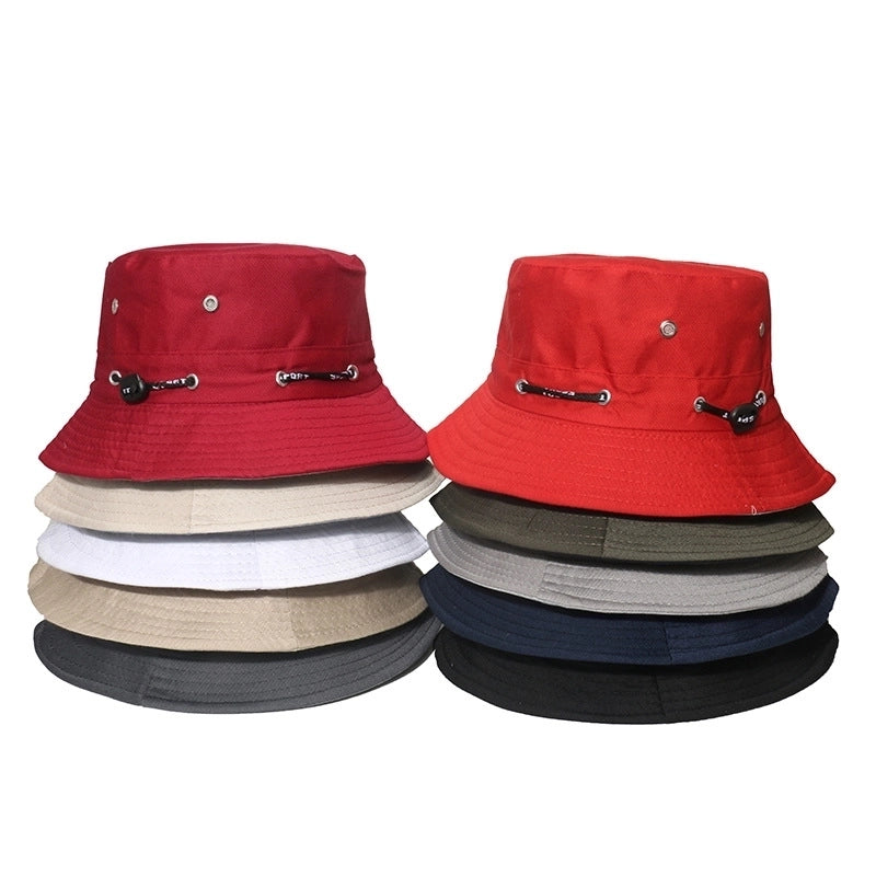 Unisex Minimalist Solid Color Flat Eaves Bucket Hat