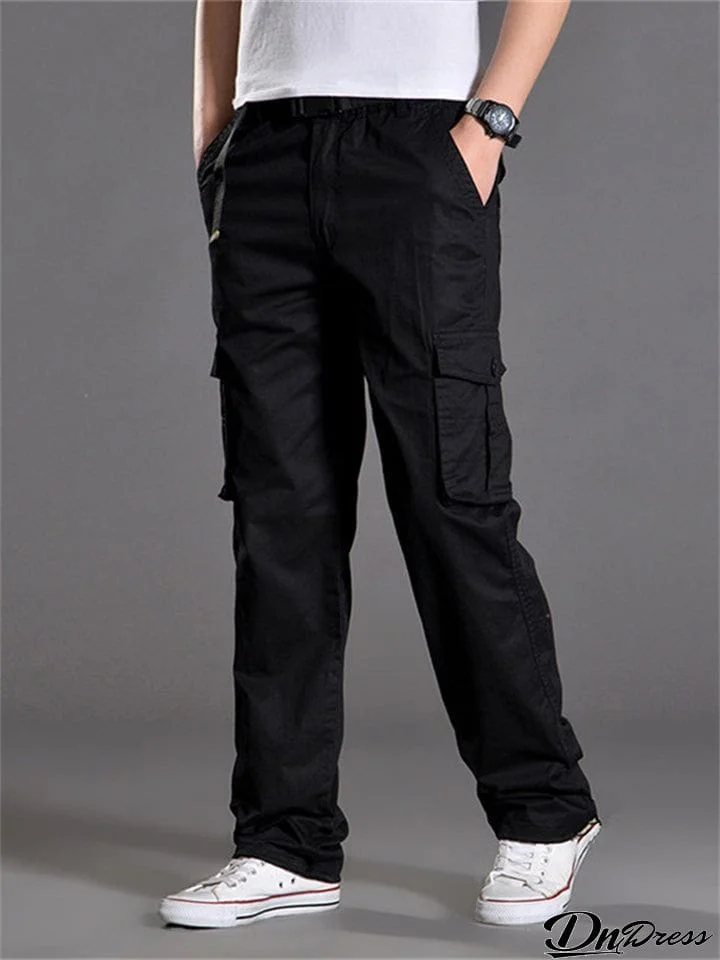 Leisure Big Pockets Pure Cotton Cozy Men's Cargo Pants in Summer