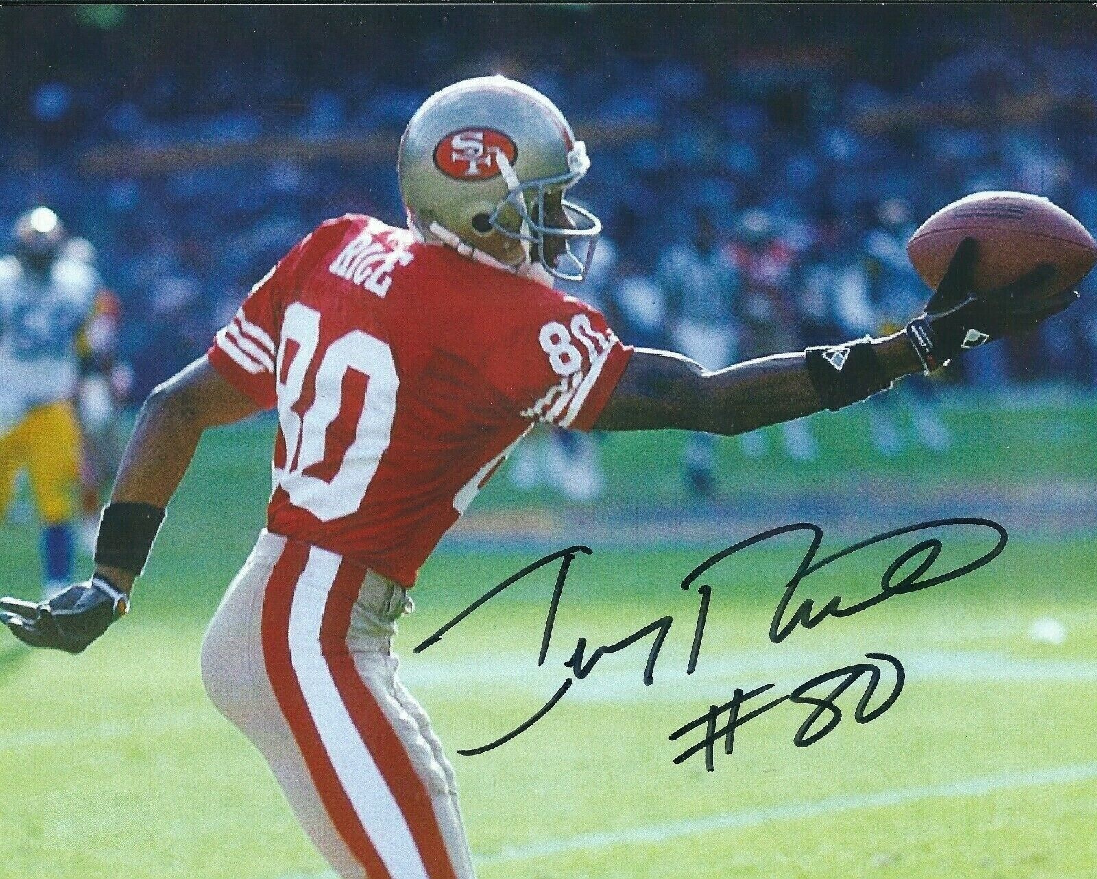 Jerry Rice Autographed Signed 8x10 Photo Poster painting ( HOF 49ers ) REPRINT