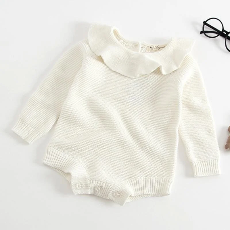 0-3Yrs Spring Autumn New 2020 Baby Girl Pure Color Rompers And Hat Baby Girl  Long Sleeves Rompers Baby Girl Newborn Rompers