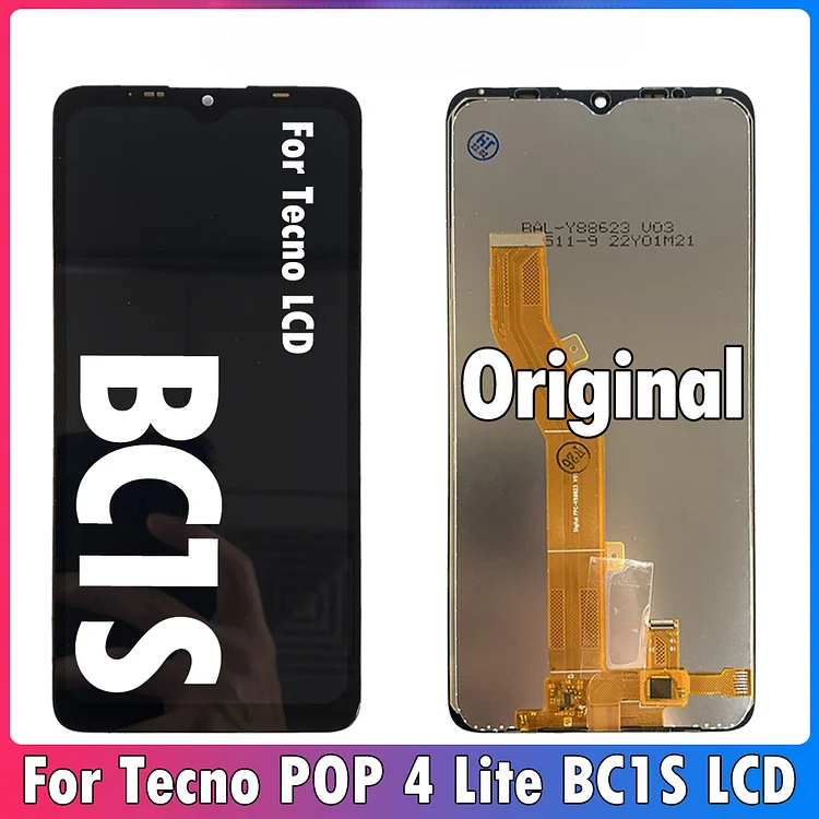 6.0inch Original For Tecno POP 4 Lite LCD Display Screen Touch Panel Digitizer For Tecno POP 4Lite BC1S LCD Replacement