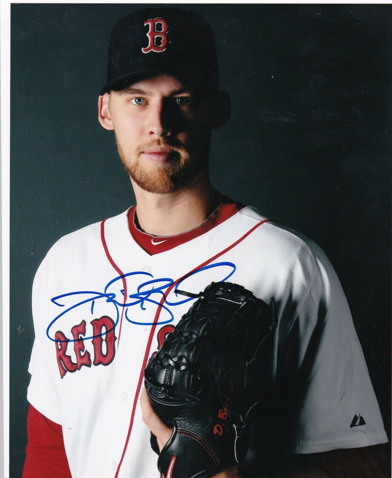 DANIEL BARD BOSTON RED SOX ACTION SIGNED 8x10