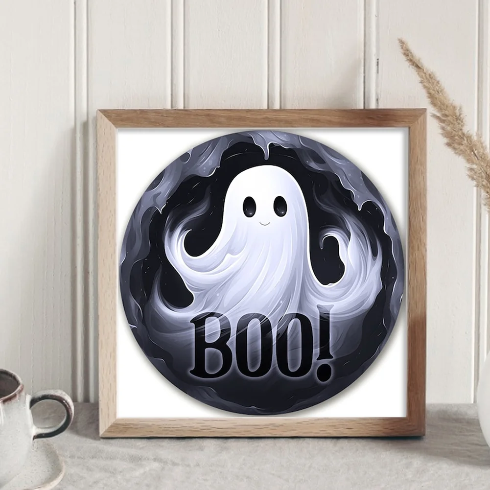 11CT Full Stamped Cross Stitch - Ghost(Canvas|40*40CM)