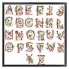 (Big Size)[Brand]Christmas Bird Alphabet ABC - 14CT Counted Cross Stitch - 65*63cm - Xmas