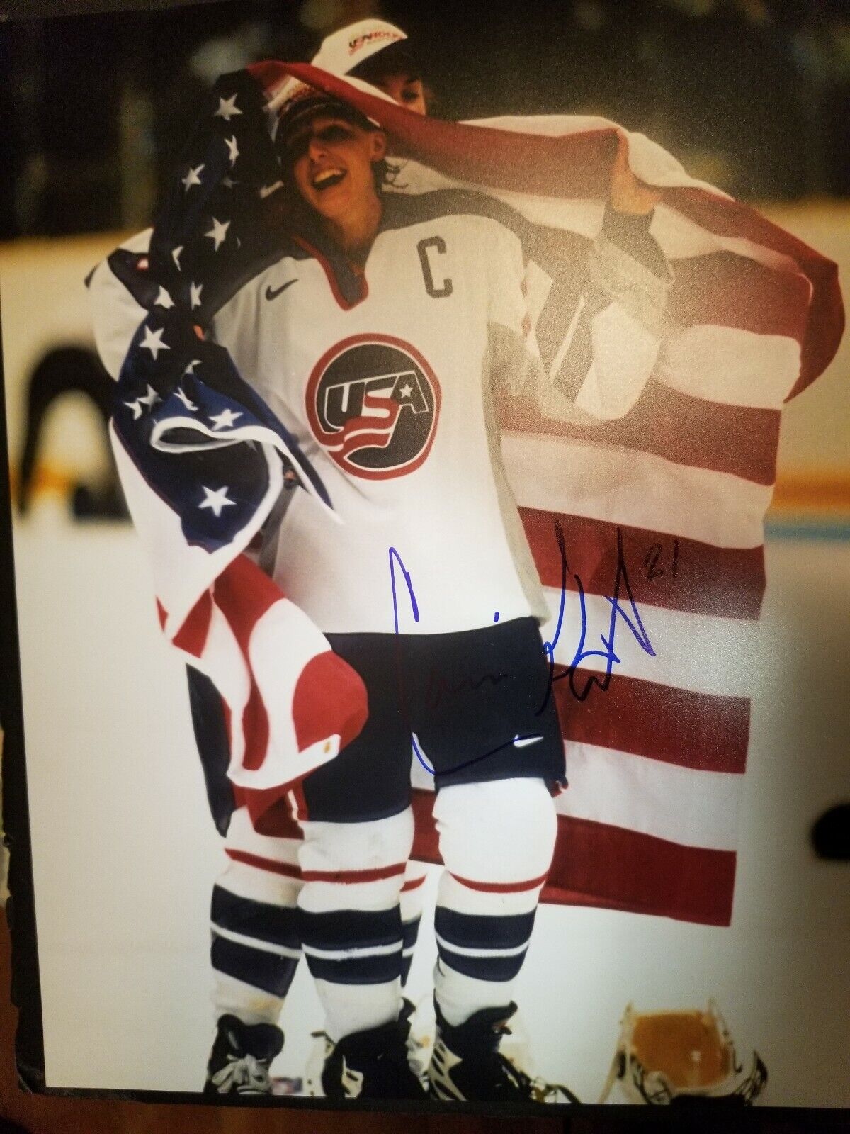 Cammi Granato Signed 11x14 Photo Poster painting Team USA Olympic Womens Hockey Autographed COA