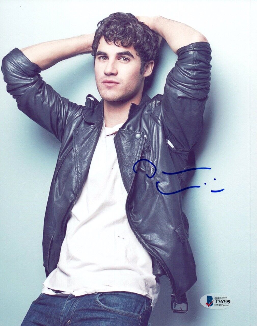 Darren Criss Signed Autograph 8x10 Photo Poster painting Hollywood Glee Actor Beckett BAS COA