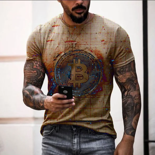 Bitcoin print short-sleeved T-shirt / [viawink] /