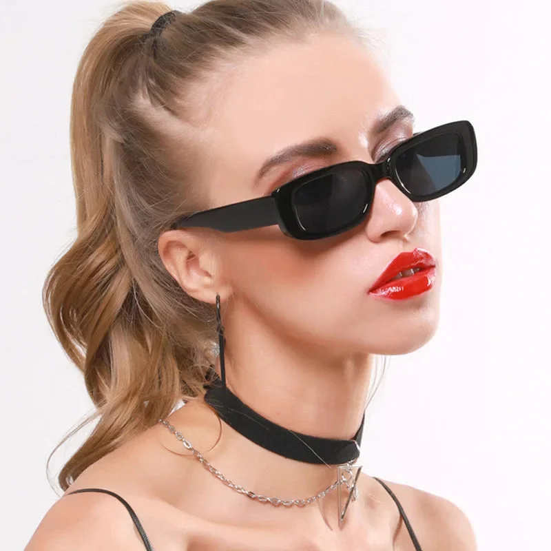 Brownm Rectangle Sunglasses