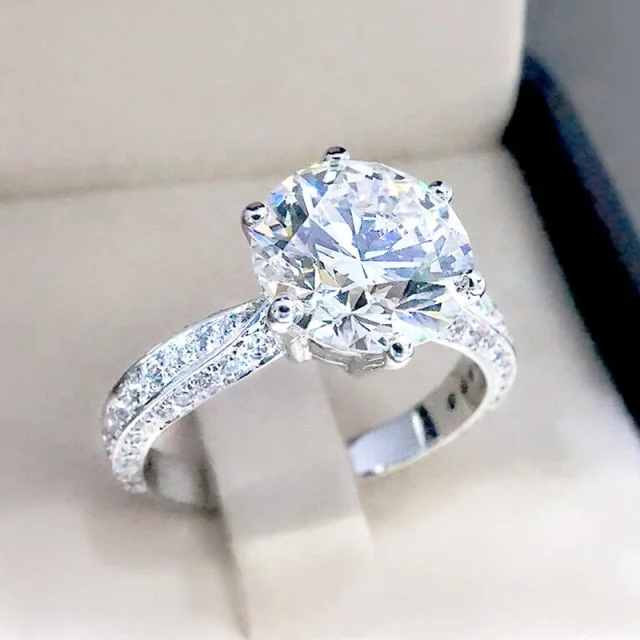 Cut Cubic Zircon Promise Ring