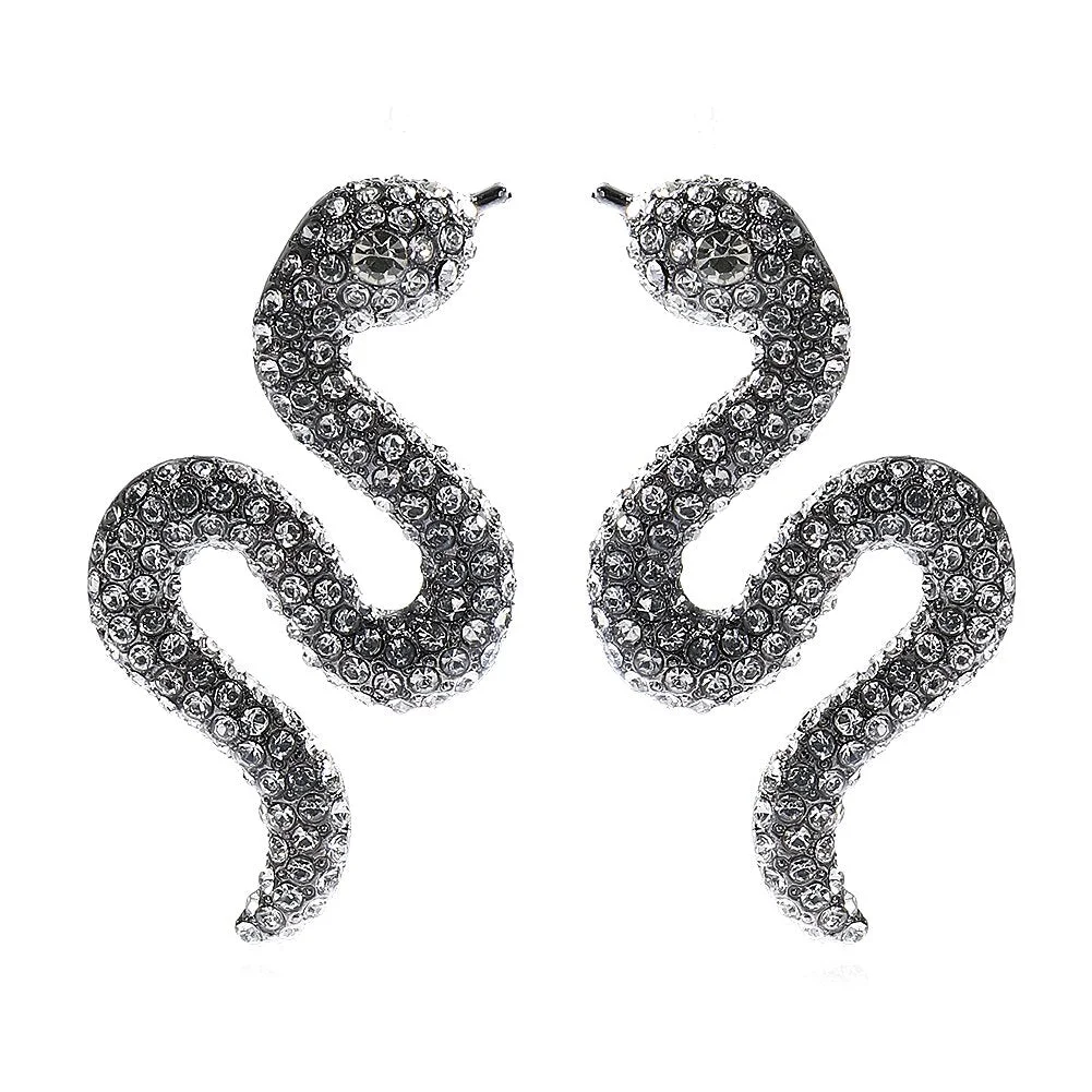 Dvacaman 2020 New Fashion Personality Glass Stones Ear Cuff Tassel Earrings for Women Rhinestone Ear Cuff Wrap Stud Clip Earring