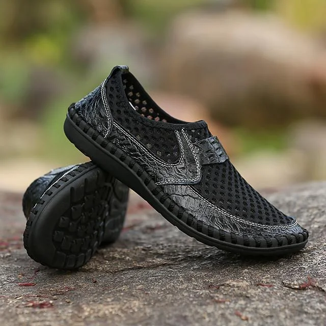 Men's Summer / Fall Casual Daily Outdoor Sandals Hiking Shoes / Water Shoes Mesh Breathable Waterproof Non-Slipping Black / Green / Brown