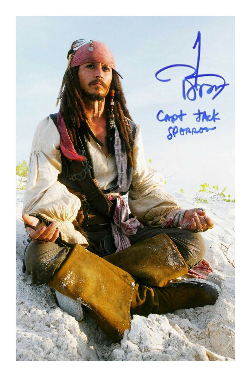 Johnny Depp Signed A4 Photo Poster painting Print Autograph Pirates of the Caribbean