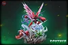 GX Evolution Series 011 Swords Dance Scyther & Bullet Punch Scizor & Flash Cannon Mega Scizor with LED - Pokemon Resin Statue - Fantasy Studios