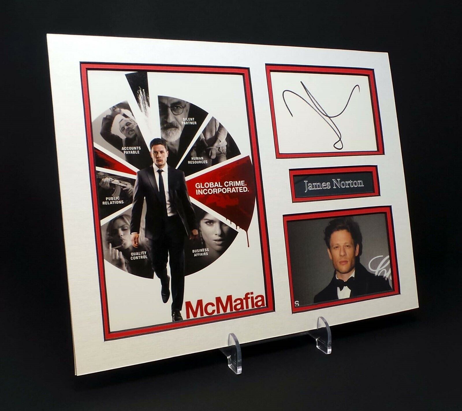 James NORTON Signed Mounted Photo Poster painting Display AFTAL Alex Godman in McMafia