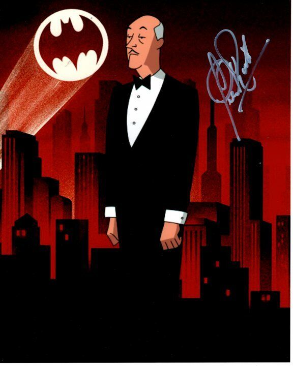 CLIVE REVILL signed BATMAN THE ANIMATED SERIES ALFRED PENNYWORTH 8x10 Photo Poster painting