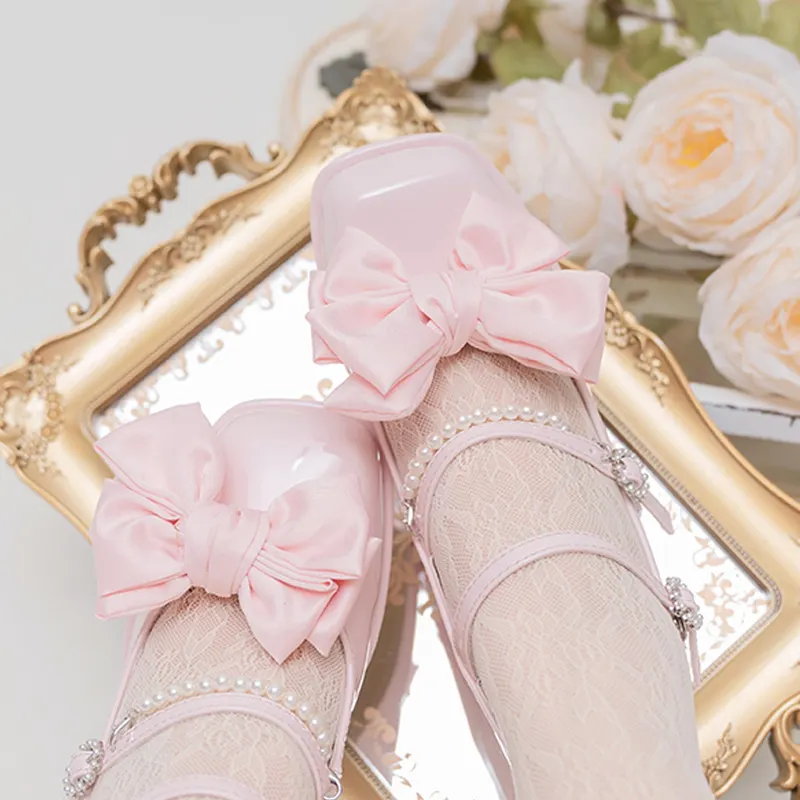 Bow Knot Mary Janes Lolita High-heeled Shoes