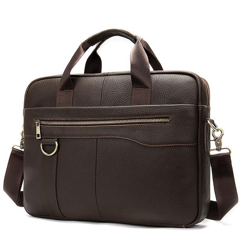 Simple Style Leather Retro Computer Bag Business Handbag Crossbody Bag