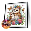 Diamond Painting-DIY Crystal Rhinestone Owl Mother