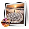 Beach Skirt Beauty - Partial Special Shaped Diamond Painting 30*30cm
