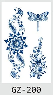 Drop Shipping Temporary Tattoo Stickers Sexy Flowers Juice Ink Lasting Girl Arm Neck Back Waist Buttocks Fake Tatoo Hot Sale DIY