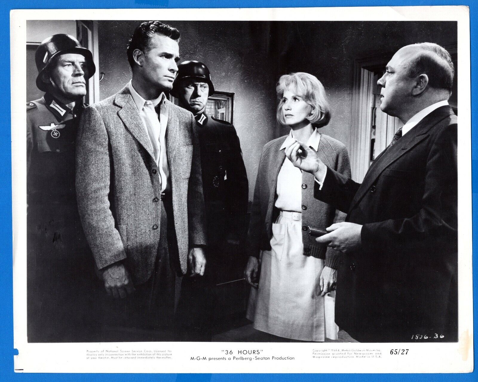 JAMES GARNER EVA MARIE SAINT 8x10 Vintage Promo Press Photo Poster painting 36 HOURS Movie 1964