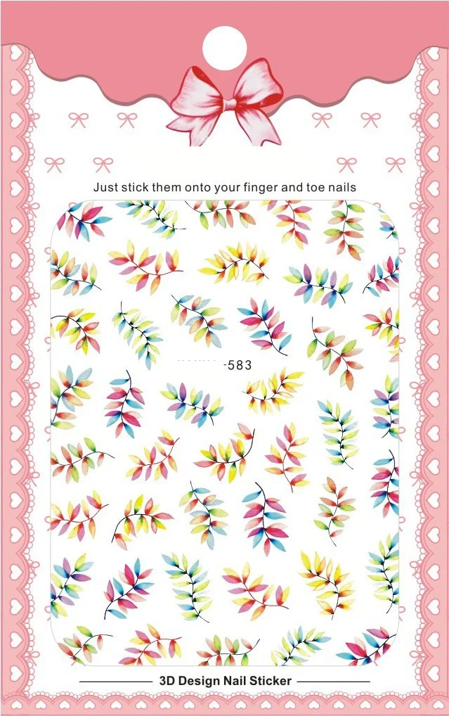 Churchf New 3D Self-Adhesive Bohemia Lovly Red Lips Image Nails Stickers for Nails Sticker Decorations Manicure Z0452-Nail Inspo